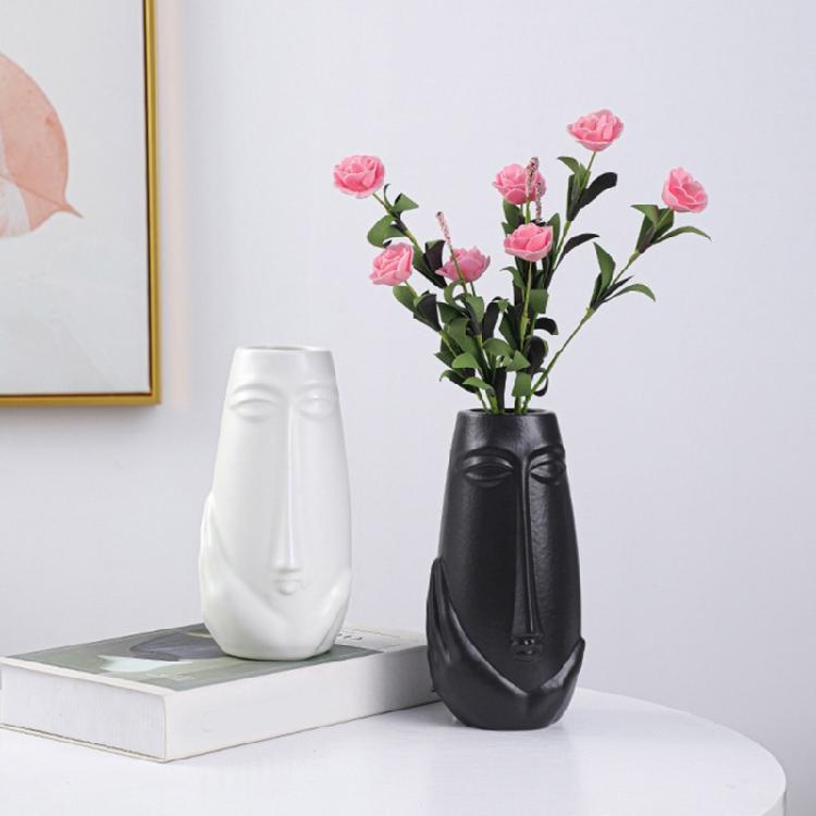 Resin Vase Mold Flower Vase Molds Silicone Flowerpot Mold Human Face Shape Ornament Molds for Hand-Making Flowerpot