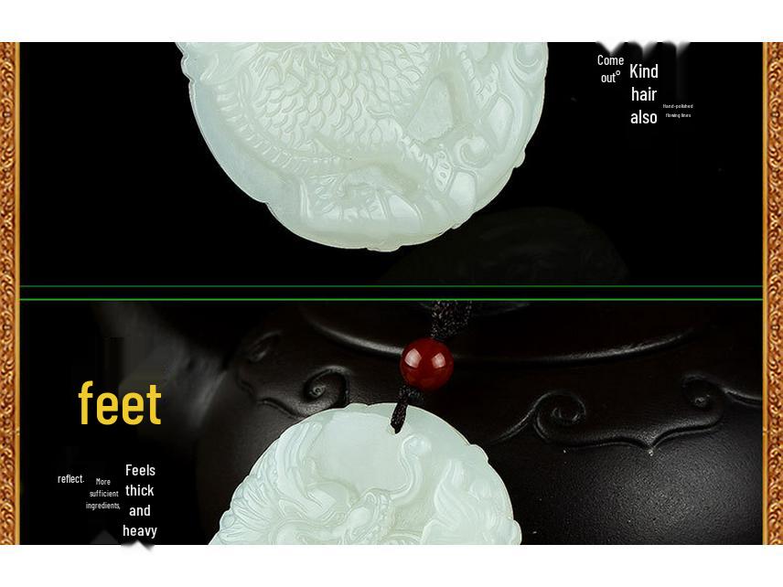 Hetian Jade Qilin Pendant with Certificate