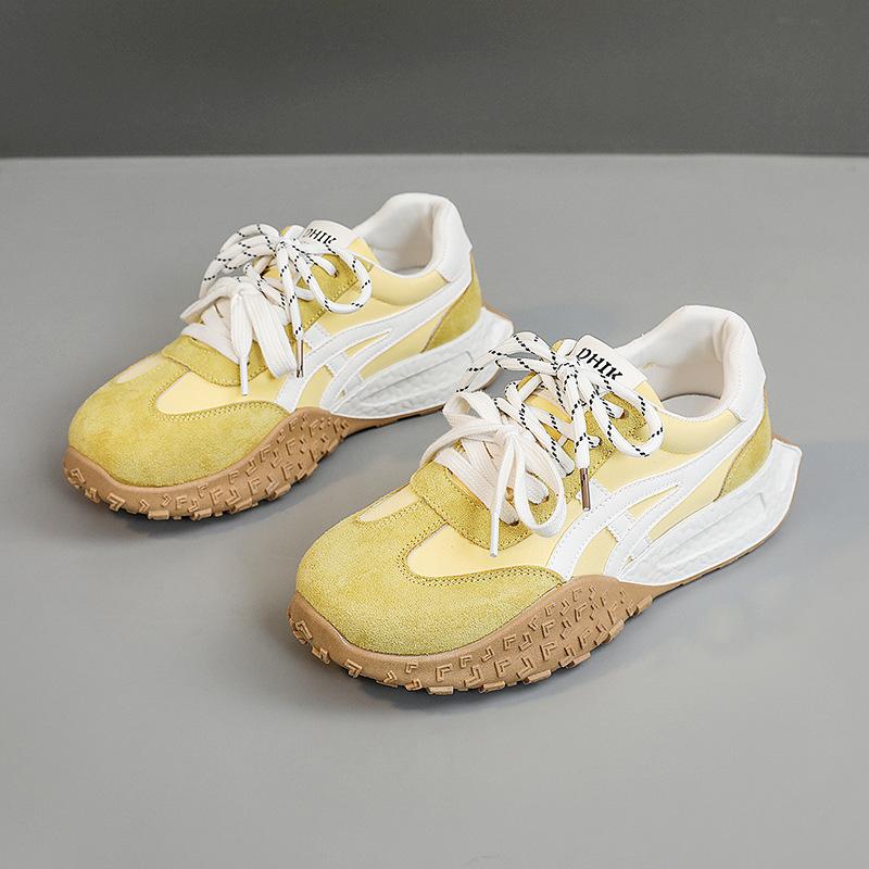 

[Customized] JCF2670 thick-soled dad shoes for women 2025 spring and autumn sports college style new women s breathable 35