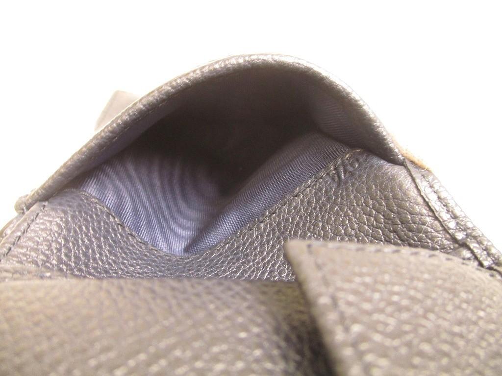 Authentic PRADA Navy blue Leather Bifold Wallet Compact Wallet #a691  Refurbished