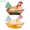 Vintage Hen Design Glass Serving Bowl - Lidded Storage Dish for Nuts, Fruits and Table Decor