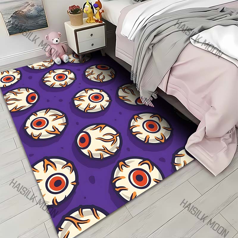 Multi Size Eyeball Halloween Theme Carpet for Living Room Bedroom Bedside Floor Mat Cloakroom Sofa Area Rug Fast Shipping