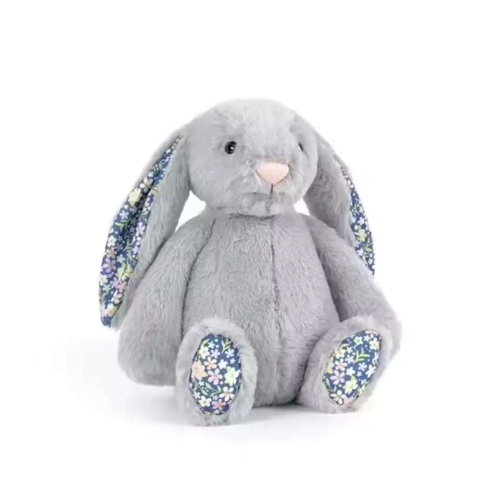 New Tea Bags J C Cute Long Ears Rabbit Plush Toy Very Soft White Pink Bunny Doll Sleeping Plushies Home Decor Xmas Gifts Girl