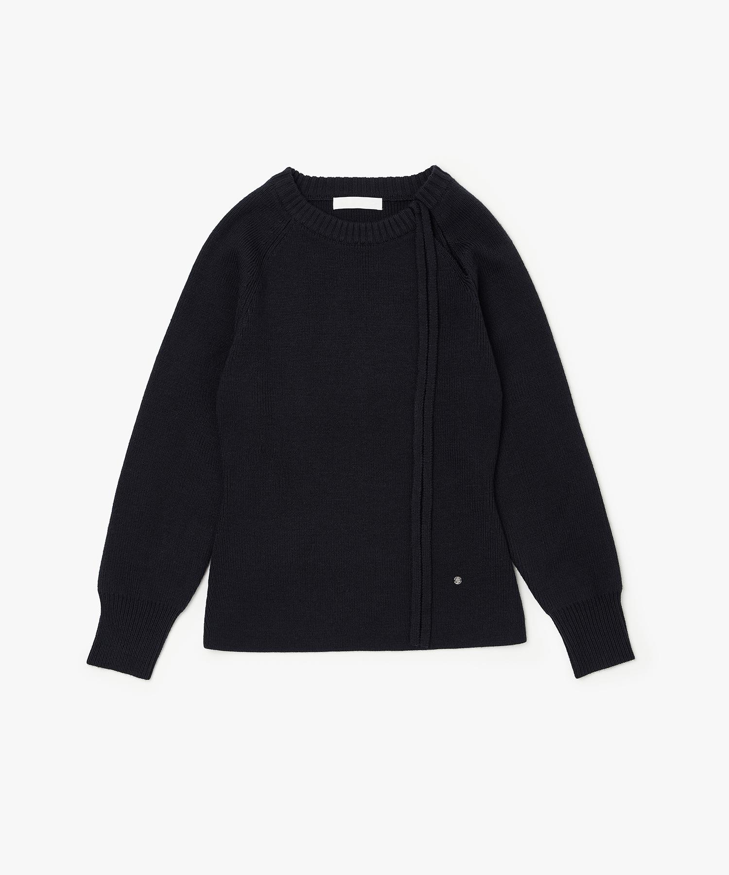Plack Woman Cutout Knit Navy O/S/Free