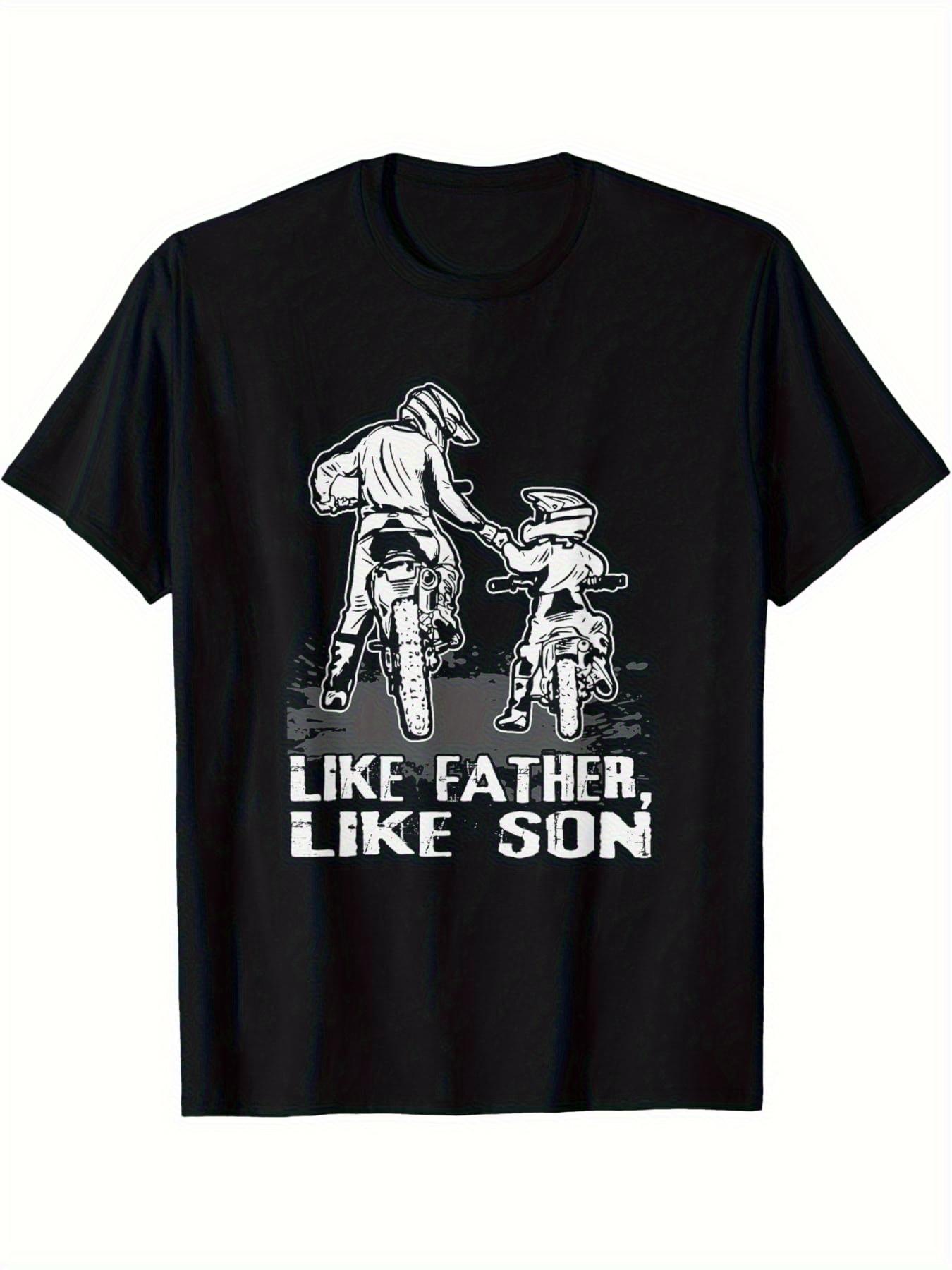 Allseason Apparel Relaxed Fit Motocross T-shirt -  Like Father Like Son  Biker Graphic XXXXL