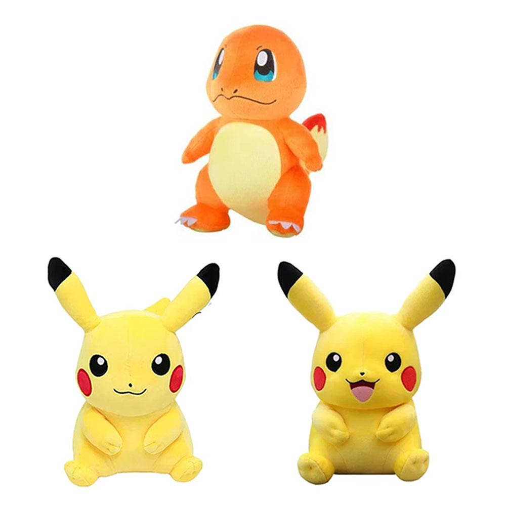 Cute Pikachu Plush Toy Pokemon Charmander Squirtle Bulbasaur Stuffed Doll Eevee Scorbunny Gengar Snorlax Christmas Gifts