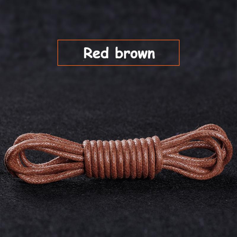 1Pair Cotton Waxed Shoelaces Round Oxford Shoe laces Boots Laces Waterproof Leather Shoelace Length 60/80/100/120/140/180cm