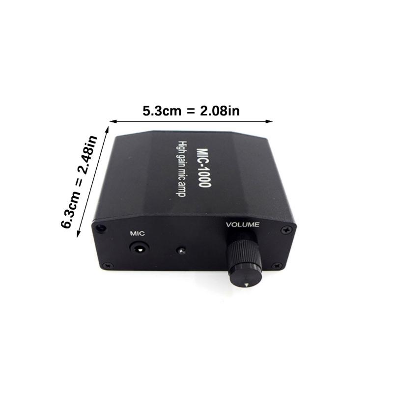 MIC-1000 Portable Aluminum Sound Amplifier Boosting Weak Sounds to 1000x for Phone Recordings with USB Cord