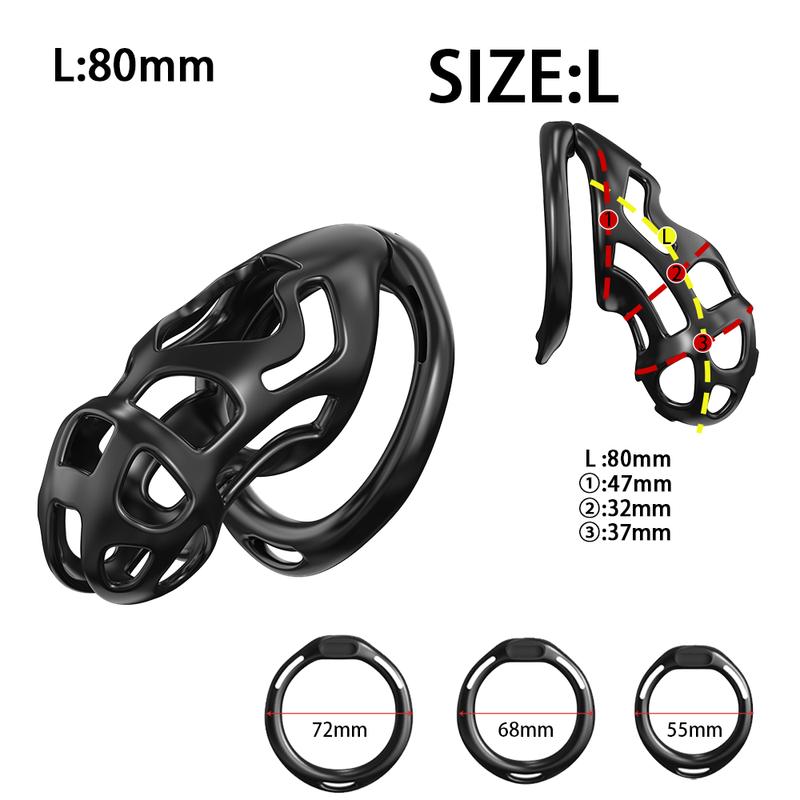 Male Penis Lock 3 Different Sizes of Male Chastity Cage Device with Key Tease Resin Chastity Locked Cage Adult Male Sex Toys SM
