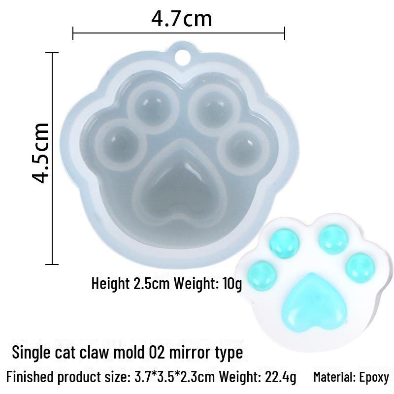 DIY Pazur kota silikonowa forma do robienia kolczyków i breloków