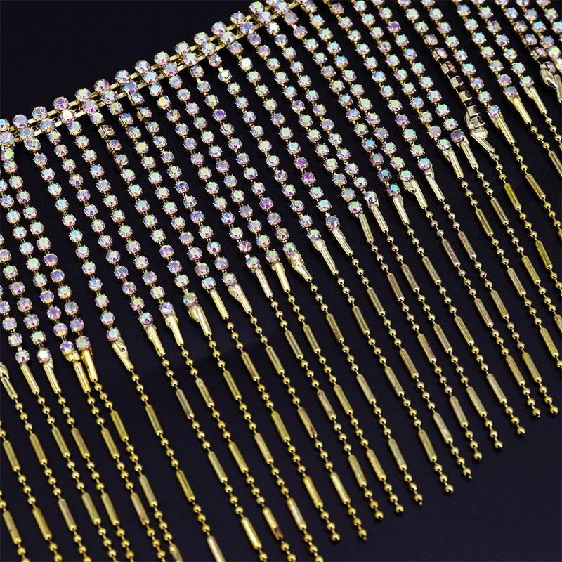 Strassprydda diamantkedjor DIY-tillbehör för kostymer och dekorationer