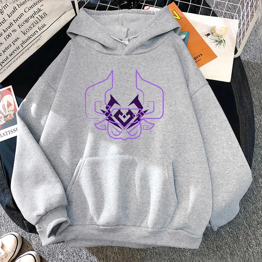 Genshin Impact Varesa Anime Hoodie Men Retro Sweatshirt Autumn/Winter Kawaii Retro Casual Sweatshirt