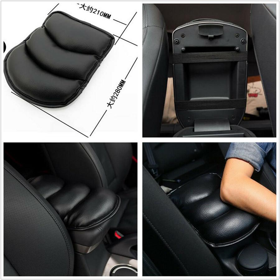 Universal Car Central Container Armrest Box + Arm Pad PU Leather Auto Car-styling Central Store Content Box Accessories
