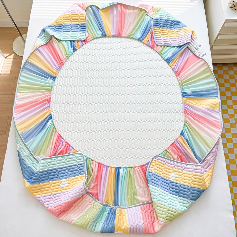 Bonenjoy Summer Mattress Cover Cooling Feel Bedspread Quilted Bed Cover Queen Size Bedsheet Fundas De Colchón (No Pillowcase)