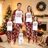 Matching Family Christmas Print Long Sleeve Round Neck Set for Parents and Kids