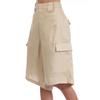 Off White Mens Linen Cargo Shorts