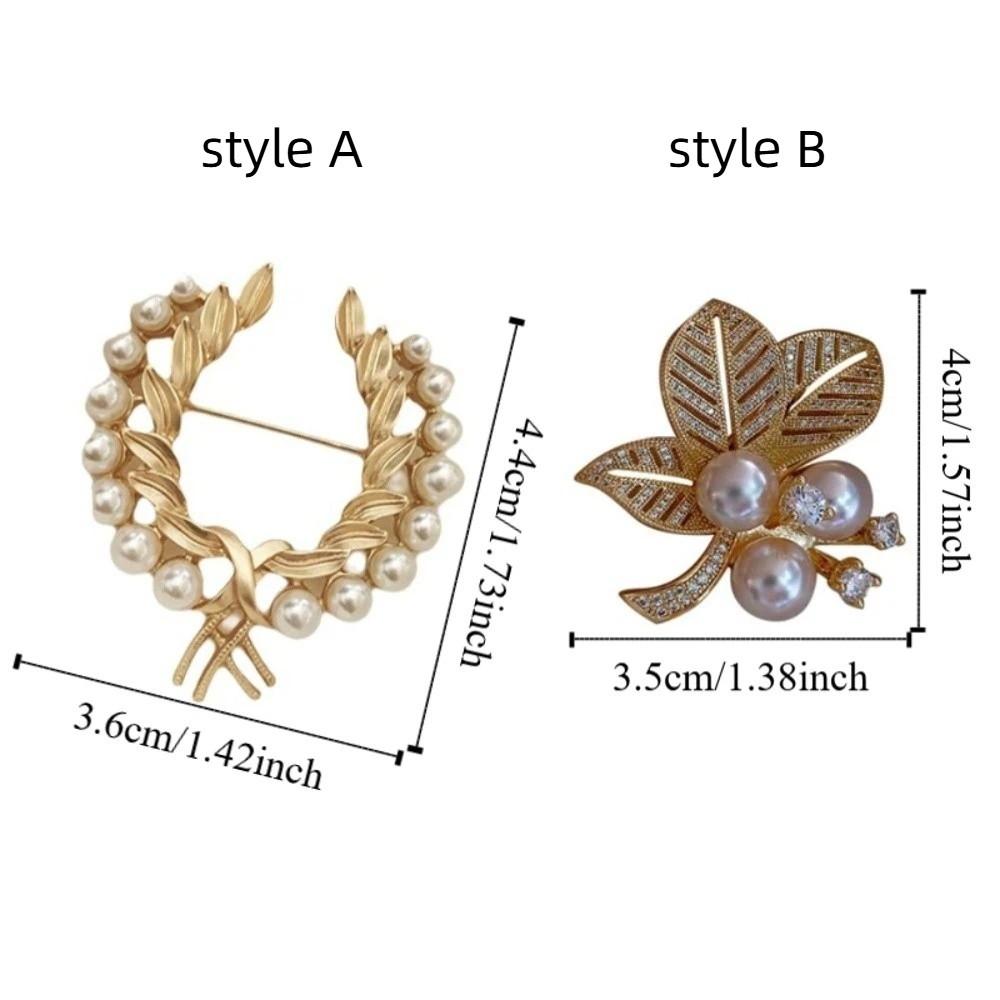 Vintage Pearl Brooch Luxury Wheat Ears Lapel Pins Handmade Women's Brooch  Wedding Occasion