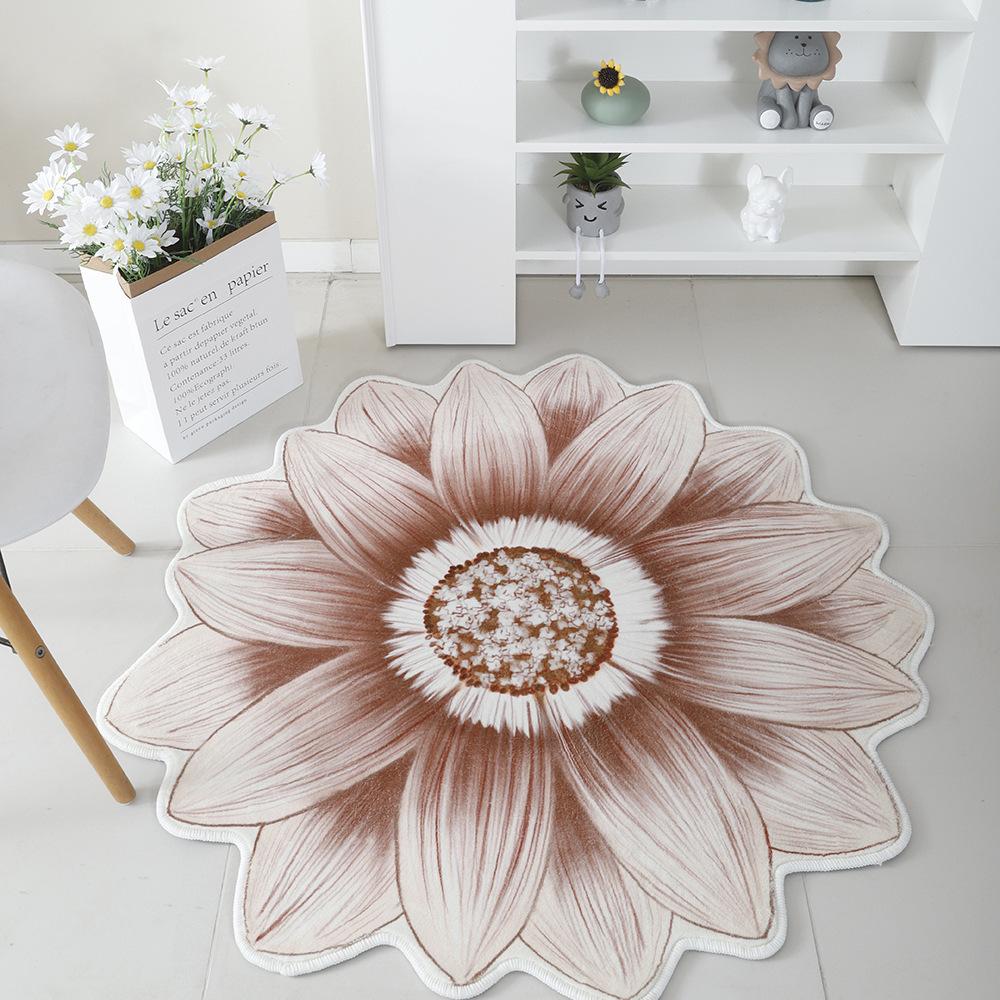 Household Special-shaped Flower Imitation Cashmere Carpet Living Room Floor Mat Bedroom Bedside Blanket