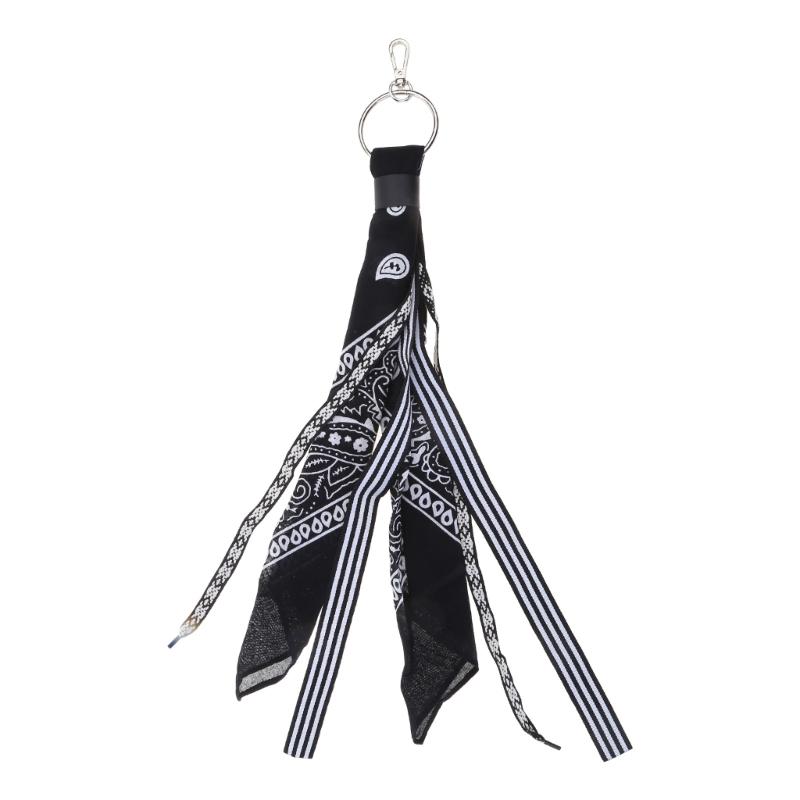 

Хип-хоп бандана Цепь для брюк Пейсли Банданы Цепочка для кошелька Лента Байкерский платок Металлический брелок Сумка Брюки Ювелирное изделие Подарок чёрный