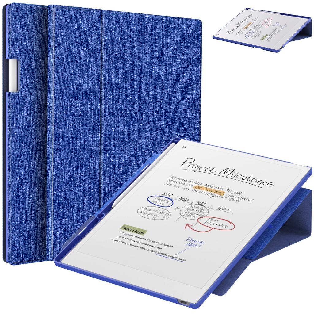 Hülle für Remarkable Paper Pro 11,8 Zoll ( 2024), mit einem 360-Grad-Drehständer und Stifthalter.