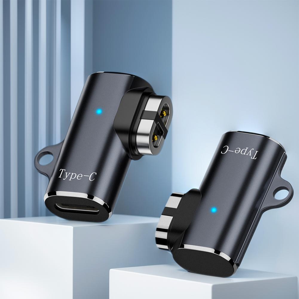 USB C/For iOS To Magnetic Adapter Charger Adapter 90 Degree Bending Bone Conduction Headphones Charger Adapter for Aftershokz