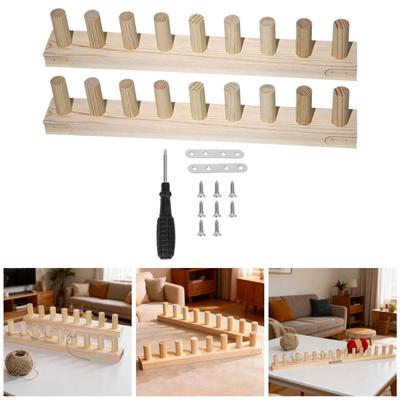 Wooden Knitting Loom Beginner Friendly Adjustable Easy To Use DIY Blanket Maker