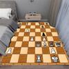 Chess Pattern Carpet Mat Rug King Queen Rook Bishop Knight Pawn Theme Game Living Room Area Rug Protection