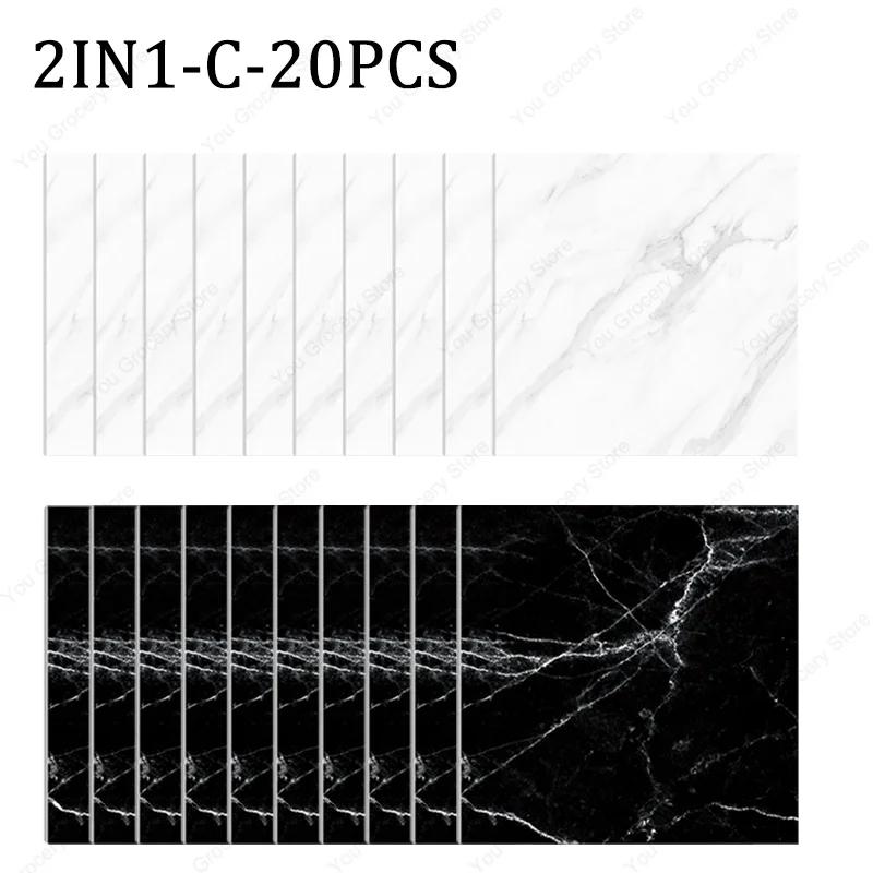 30×30cm Thickened Self-adhesive Decor Wall Sticker Marble Tile Floor Sticker PVC Waterproof Toilet Kitchen Home Floor
