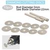 22mm Diamond-Cutting Disc Cut Off Mini-Diamond Saw Blade Drill Rotary-Tool