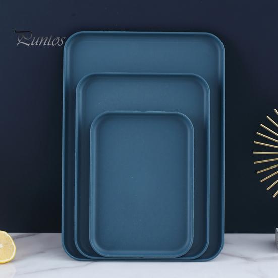Multi-use Large Capacity Serving Tray Plastic Practical Food-grade Storage Tray for Home