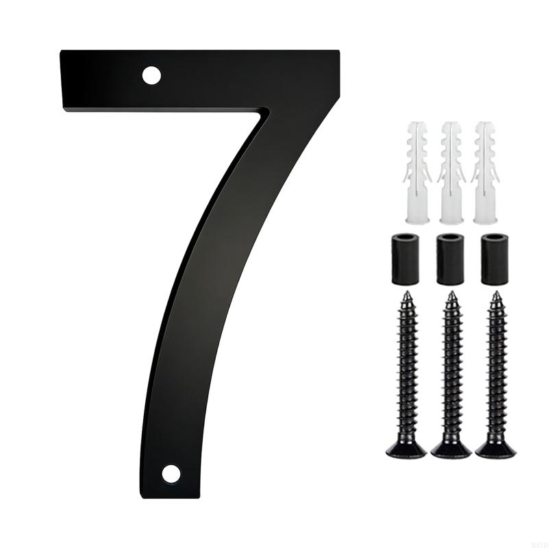 Modern Acrylic House Number Plate Door Label Number Plate Sign with Screw Modern Numbers Address Sign Easy Installation M4YD