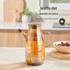 Stainless Steel Glass Oil Pot for Kitchen - Large Oil, Soy Sauce, and Vinegar Container