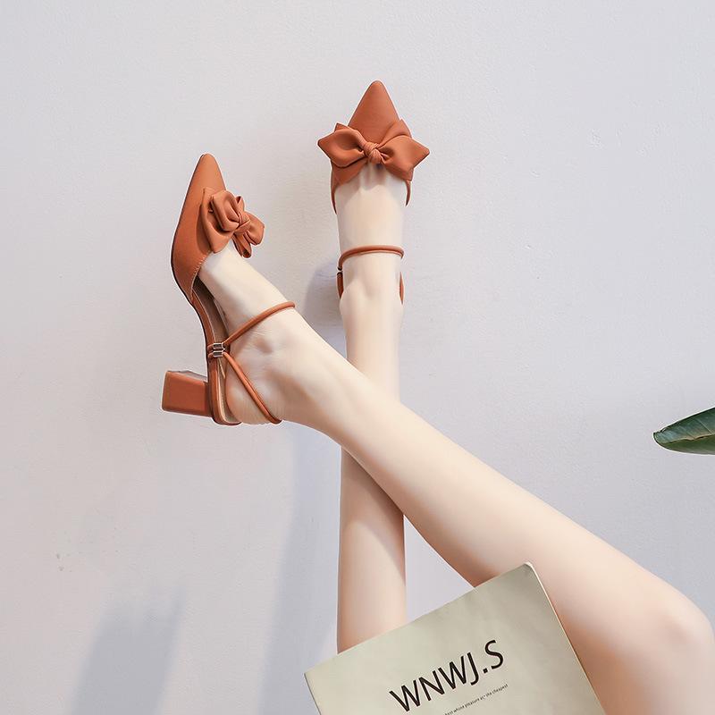 6807-33 Baotou sandals, new in summer 2025, summer 32 small heels 33 small size women's shoes, single shoes