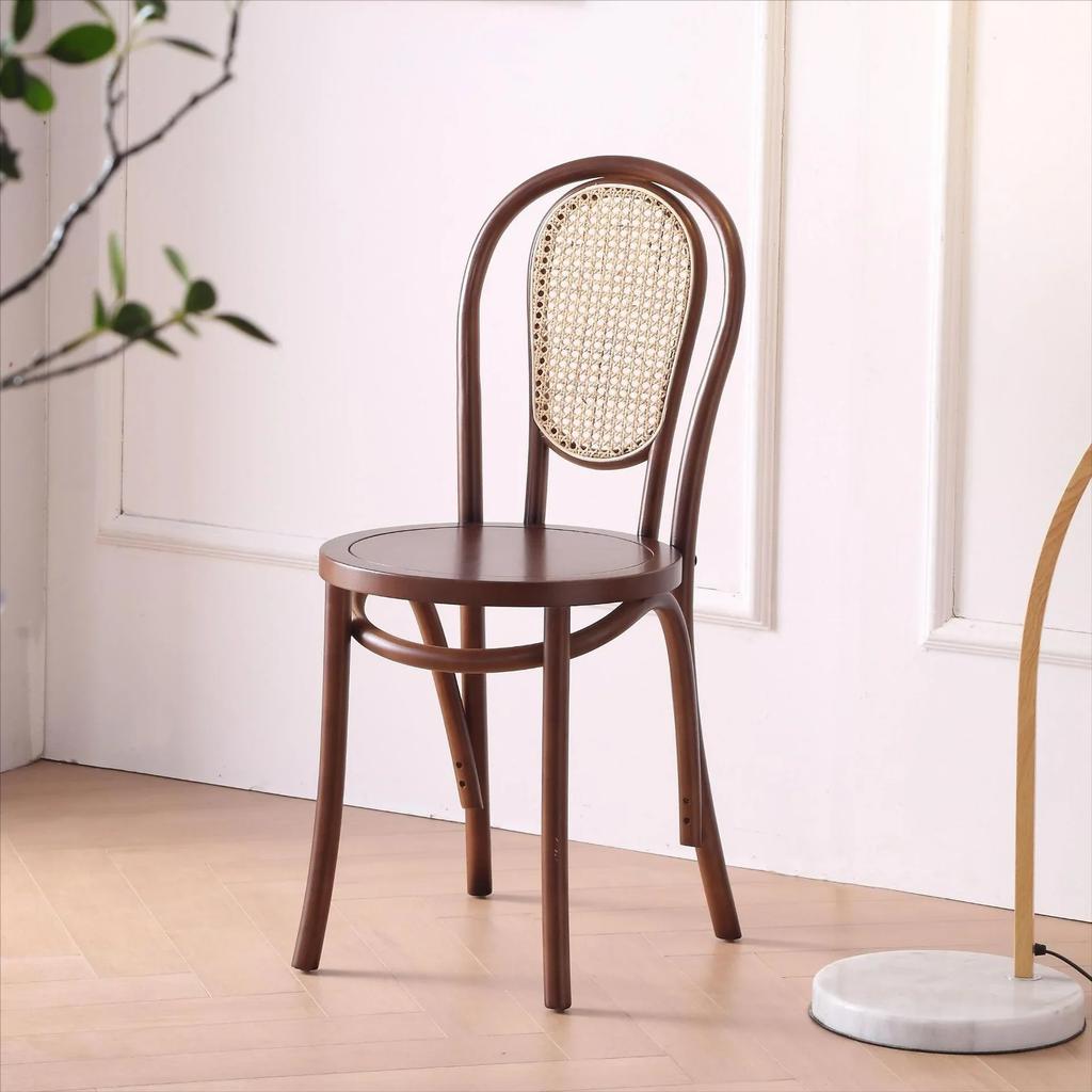 Nordic Rattan Chair for Living Room, Nordic Chairs, Vintage, Solid Wood, Medieval Design, Dining Room Chairs, Cafe and Hotel