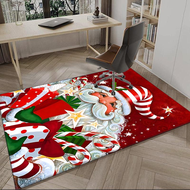 Santa Snowman Friendship  Carpet, Kitchen Rugs, Yoga Mat, Non-Slip Mats, Rug for Bathroom, Living Room bedroom, Camping Rugs Christmas Gift