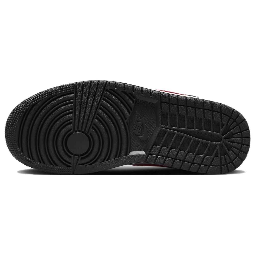 New Jordan 1 Mid Black College Grey Gym Red Women's BQ6472-060