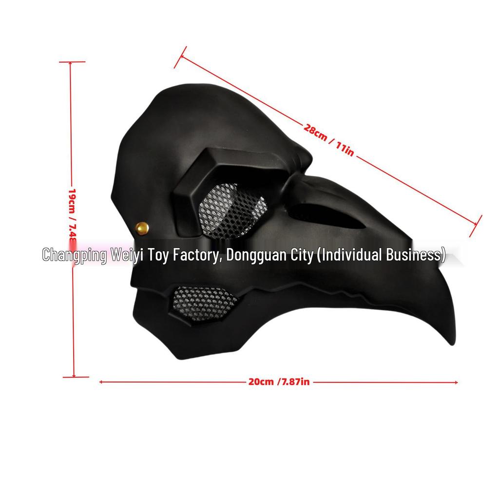 Steampunk Plague Doctor Long Nose Latex Mask for Cosplay and Masquerade