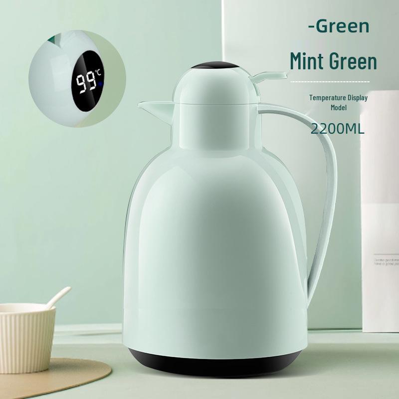 Smart Portable Thermos Flask with Large Capacity, Glass Liner, Ideal for Home or Office Hot Water Needs