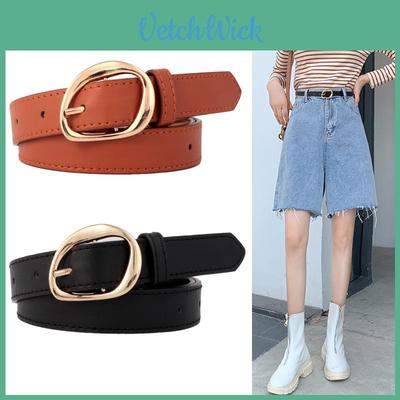 Trendiger Damen-Pin-Schnallen-Taillengürtel in eleganten Schwarz-, Kaffee- und Kamelfarben für schicke Jeans