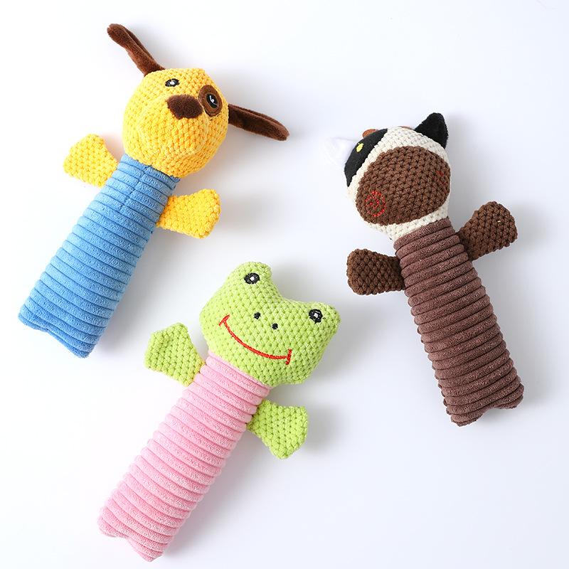 Pippi Tao Plush Sound Corn Kernel Plush Puppet Shape Plush Pet Toy Interactive Dog Toy