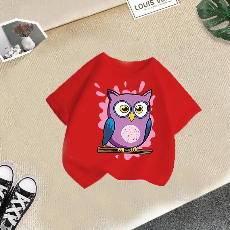 2-13Y Kid T Shirt Owl Printed Children T-shirt Kids Clothes Tshirt Tops Tee Boys Girls Baby Tee