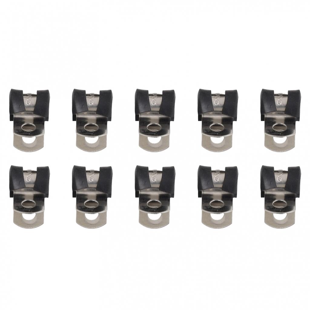 10Pcs Hose Clamp Hose Clip Removable Rubber Lining
