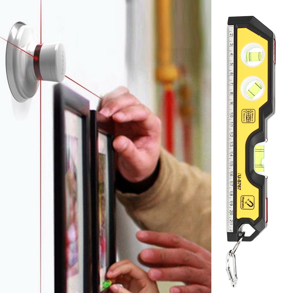 

Магнитный Горизонтальный Уровень Пластиковый Портативный Высокоточный Инструмент для Измерения Пузырьковым Уровнем