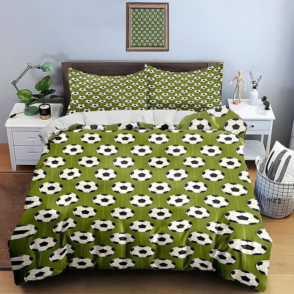 Soccer-themed Design. Bedding Duvet Cover Sets Duvet Covers Pillowcases Gifts (1 * Duvet Cover 2 * Pillowcases, Without Duvet Insert)