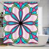 Brightly Colored Mandala Shower Curtain Pink, Blue Green Watercolor Floral Design For Bathroom Decor Large Size (72X84Inches)