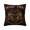 Modern Muay Thai Tiger Sofa Cushion Cover Polyester Sak Yant Tattoo Kickboxing Thailand Pillow Case Home Decorative