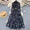 Mild Luxury Retro Atmosphere Temperament Printed Dress