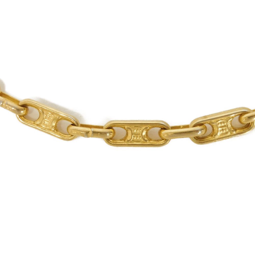 Used 10431 Macadam 7984 Old Triomphe Arc de Triomphe Gold Plated Chain Long 25.2" Vintage Brason Plated Gold Unisex