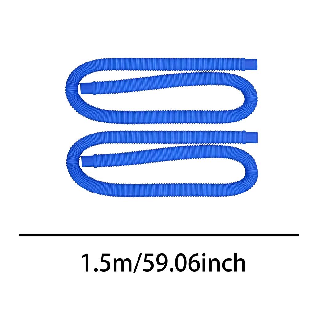 Tuyaux Flexibles pour Pompes de Filtration 1,5 m Étanches pour Piscines Hors-Sol Tuyaux de Pompe de Filtration 32 mm Pour Pompes de 300/330/530/1000 Gallons