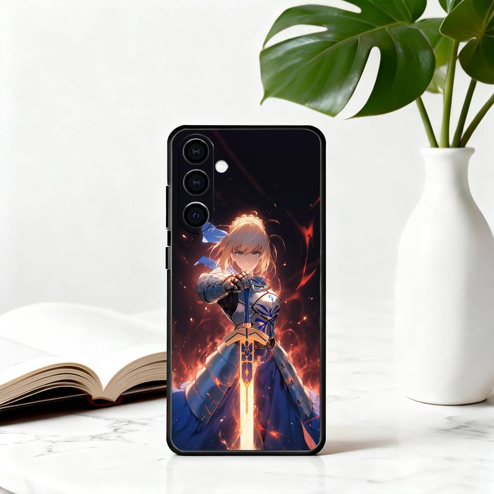 

Fate Z-zero Stay Night cool S-Saber Phone Case For Samsung Galaxy A73,A72,A71,A70,A53,A52,A51,Soft Silicone Black Cover Samsung a21